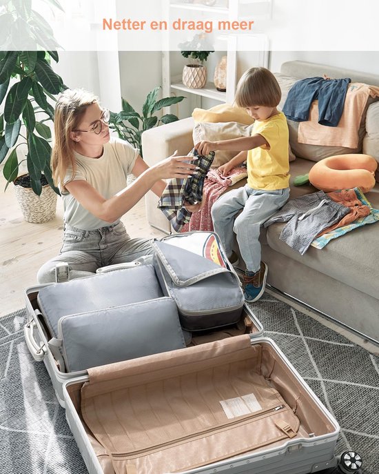 Lot De 9 Cubes D'emballage Voyage BAGAIL Bleu Poussiéreux - Organisateur Bagages Neuf