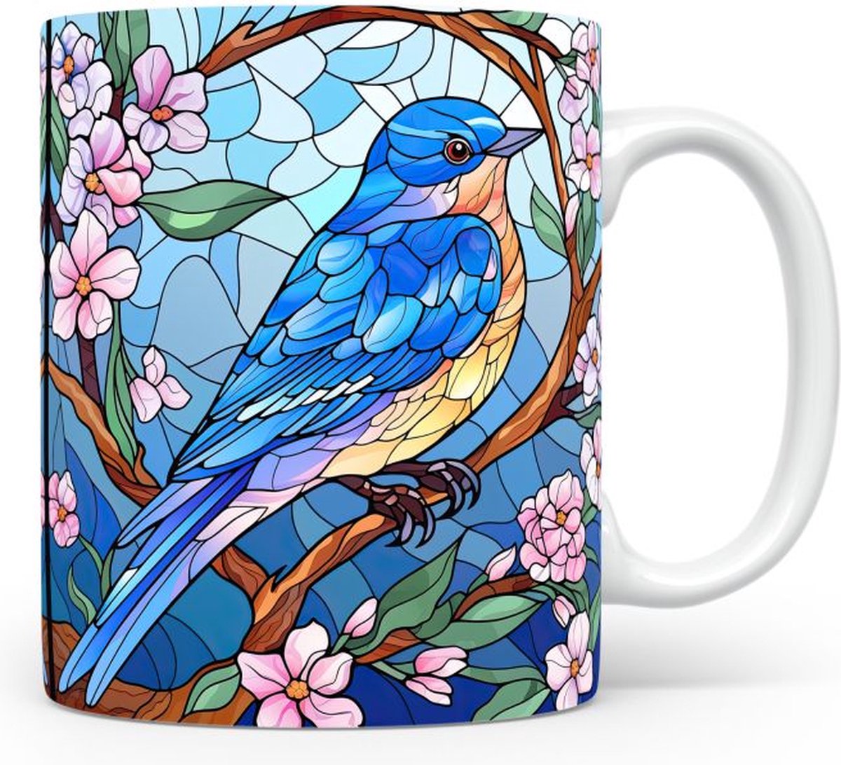 Mok met Oostelijke blauwe vogel