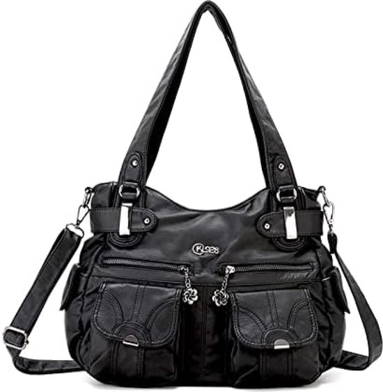 Schoudertas voor dames, middelgroot, PU-leer, handtas voor