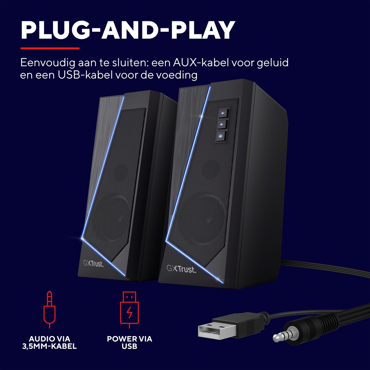 Trust GXT 609 ZOXA RGB-verlichte Speakerset pc-luidspreker thumbnail 3