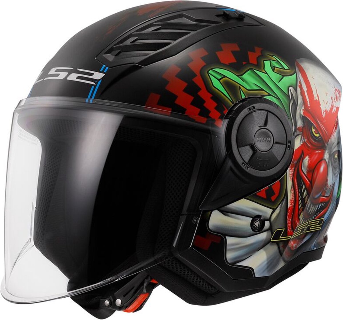 LS2 Helm Airflow II Happy Dreams OF616 mat zwart maat XS