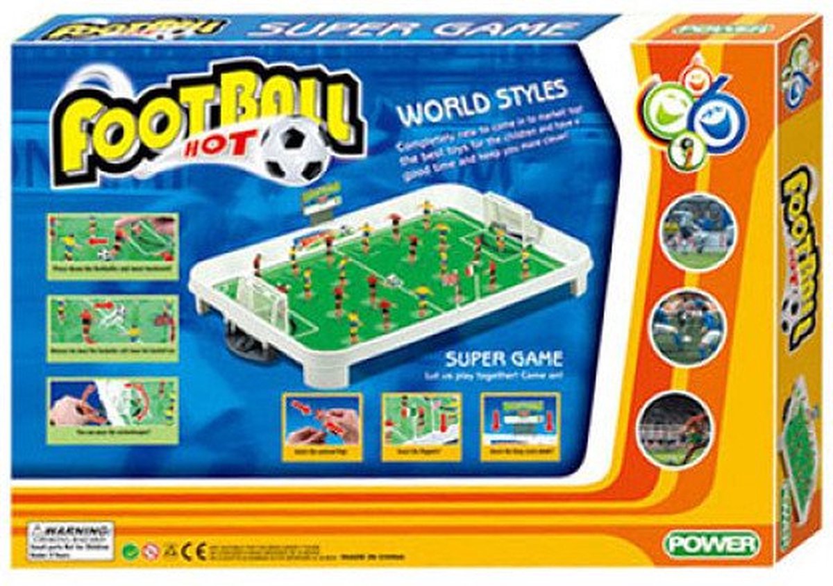 Lobbes voetbal flipperspel groot met scorebord en vlaggen.