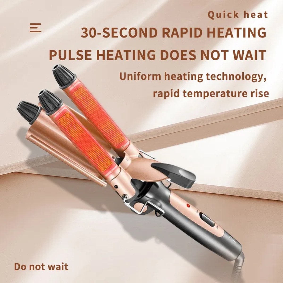Km-1010a Krultang Titanium Keramisch Hoogvermogen - afbeelding 3