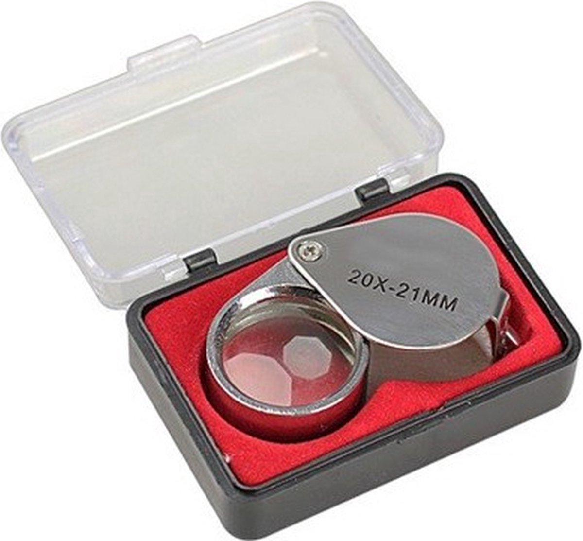 Scoby - Juweliersloep - Diamantloep - Triplet - Jewelers Loupe - Zakformaat - 20x 21 MM - Zilver