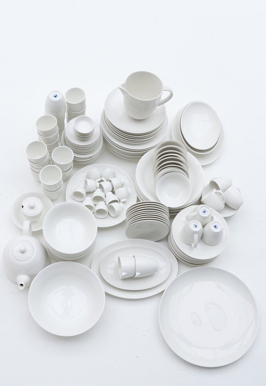 vtwonen Assiettes à pâtes - Service de vaisselle - Wit - Assiettes creuses - Jeu d'assiettes de 6 - 25,5 cm