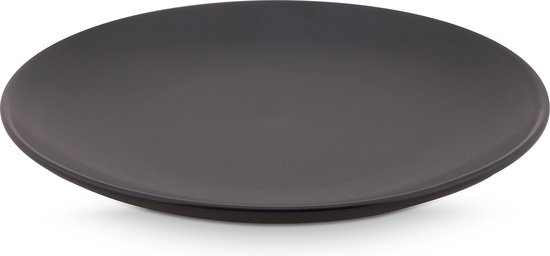 Matzwart ontbijtbord, 20 cm.