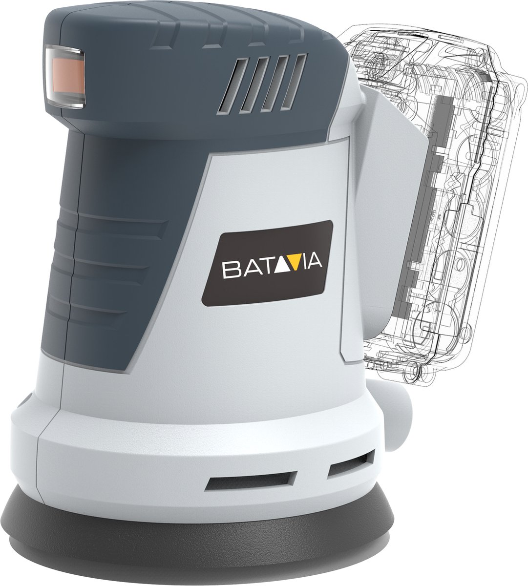 Batavia Schuurmachine Excentrisch 18V Incl. 5.0 Ah Accu Geschikt voor lichte tot middelzware schuurtoepassingen Maxxpack