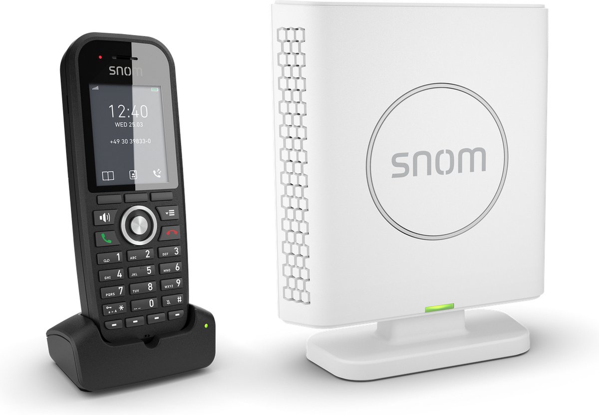 Snom M430, DECT-telefoon, Draadloze handset, Luidspreker, 100 entries, Nummerherkenning, Zwart, Wit