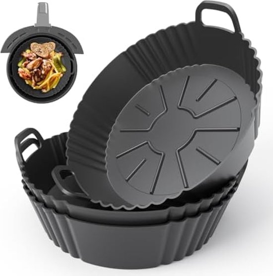 3 stuks siliconen vorm voor Airfryer, voor Ninja Foodi AF500EU 10,4 L, accessoires voor Ninja Foodi Max Dual Zone, heteluchtfriteuse-accessoires voor Ninja 500 Airfryer, Air Fryer accessoires 1 x 10,4