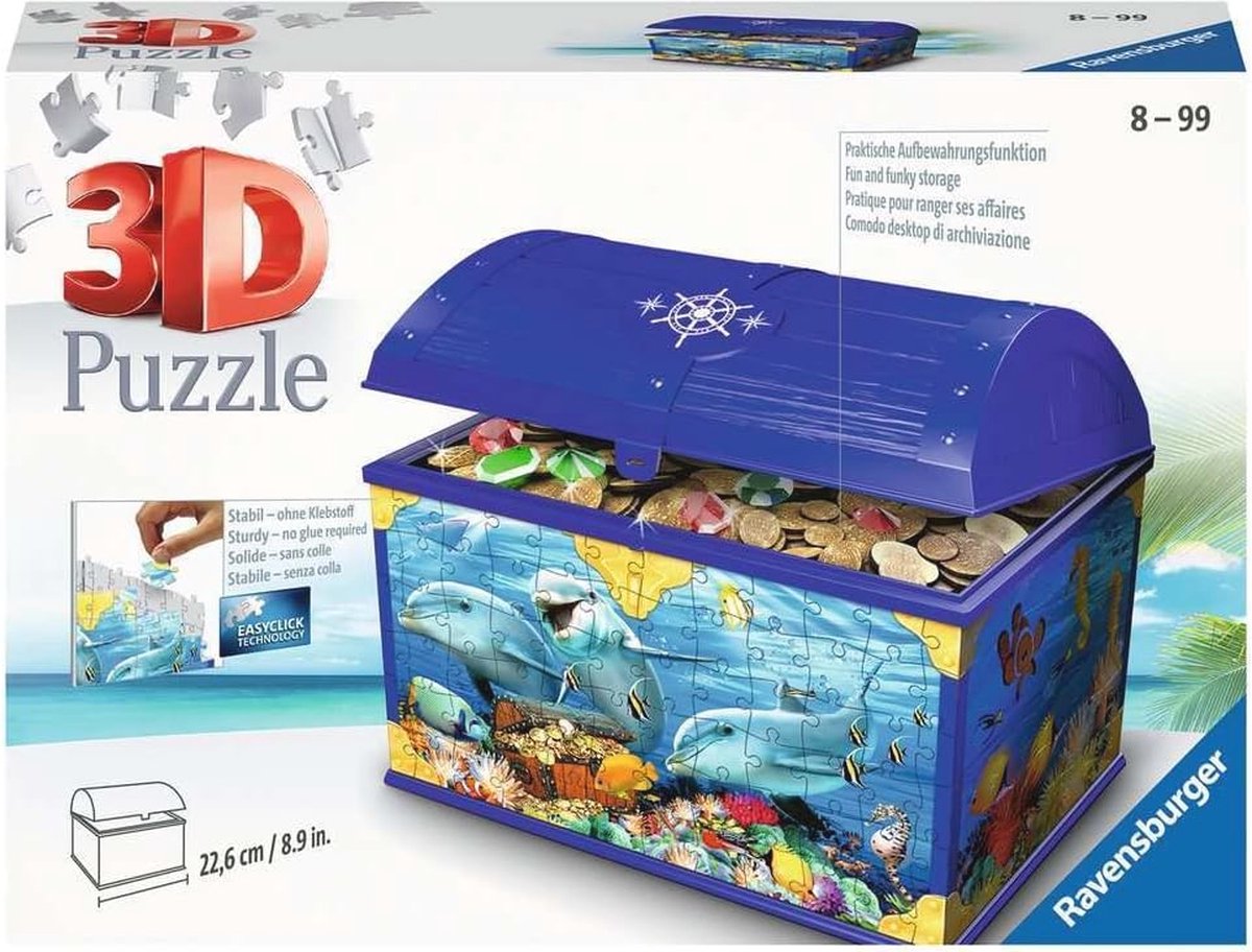 Opbergdoos Onderwaterwereld  3D Puzzel met 216 Stukjes voor Kinderen