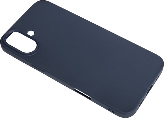 BMAX Siliconen hard case hoesje voor iPhone 16 - Hardcover - Apple - Back cover - Backcover - Beschermhoesje - Telefoonhoesje - Hard case - Telefoonbescherming - Donkerblauw