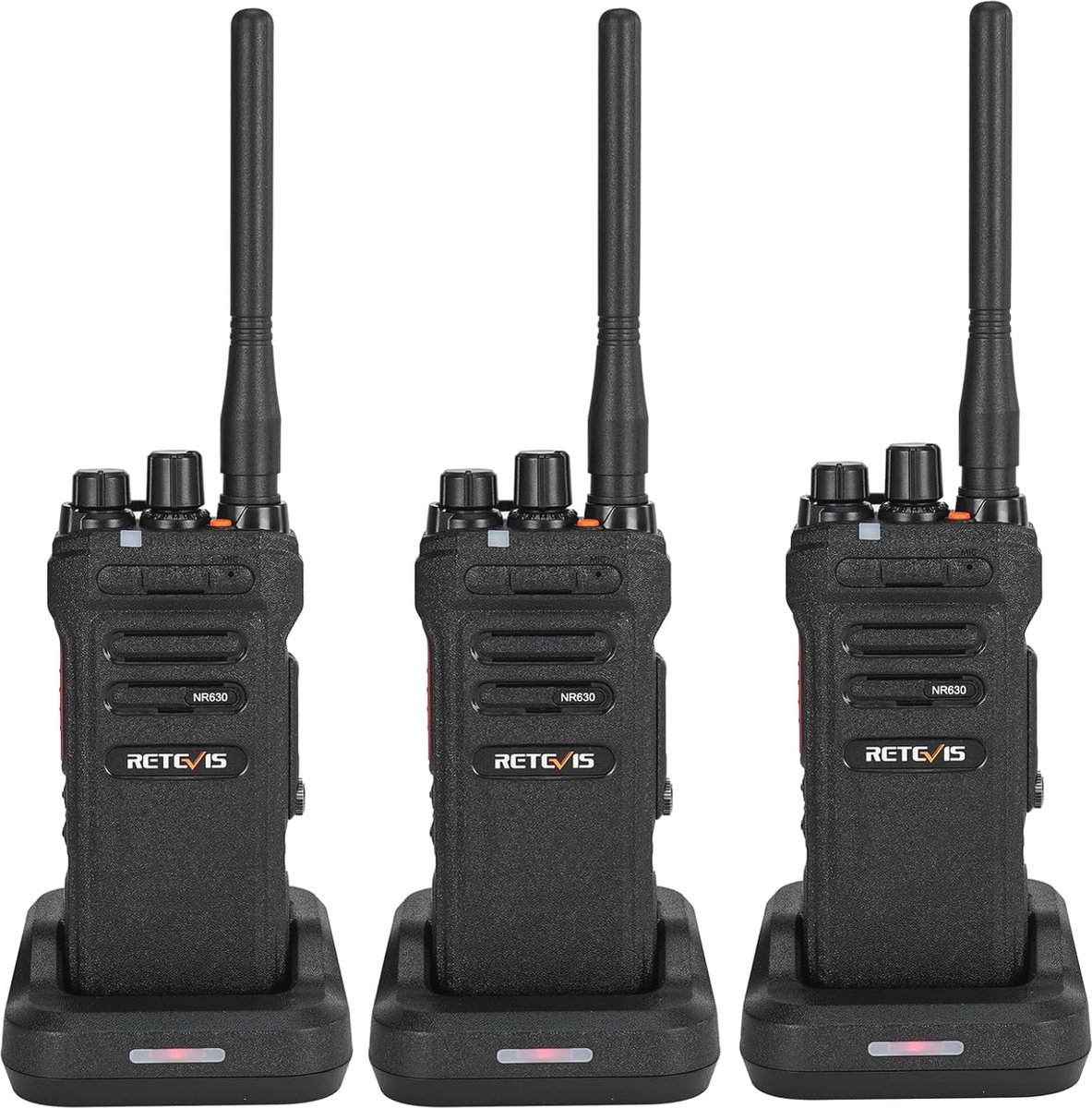 Waterdichte Walkie Talkie met Lange Afstand en Ruisonderdrukking - 2-Weg Radio voor Bouwplaats en Groepsoproepen (3 Stuks)