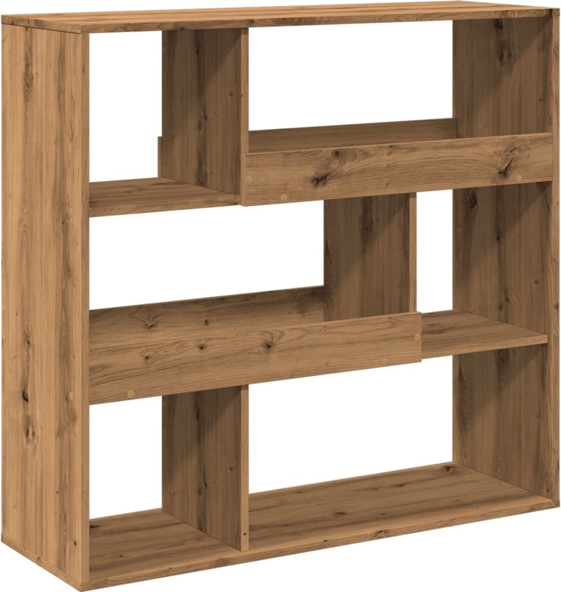 vidaXL Kamerscherm - 100x33x94,5 - cm - bewerkt - hout - artisanaal - eikenkleur