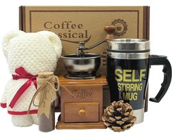 Vintage Koffieset met Handmatige Koffiemolen en Mok - Perfect Koff Cadeau voor Moederdag