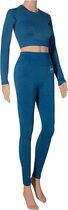 Xtreme - Ensemble de sport femme - Leggings/Crop Top - Blauw - L - Leggings de sport - Crop top de Sport