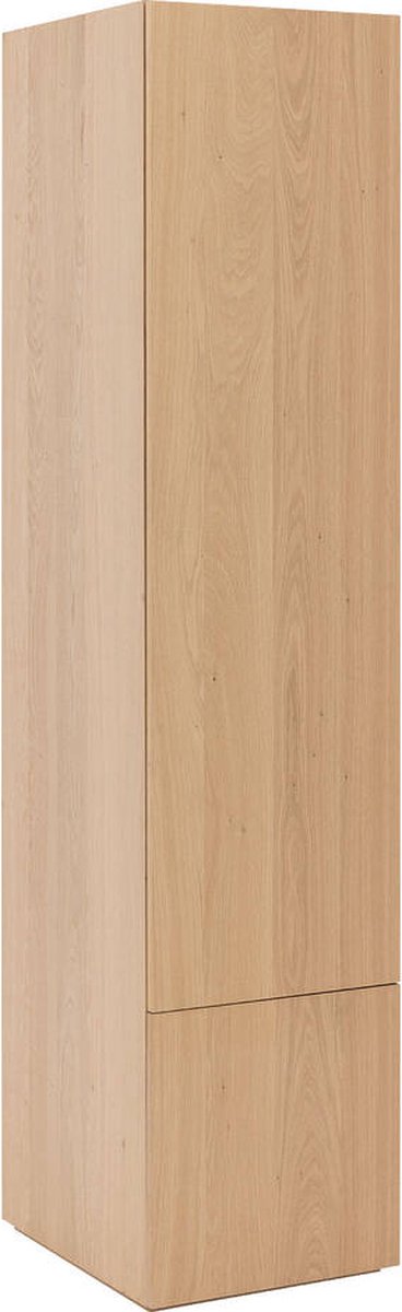 Goossens Kast Systeem Malaga, Module 3 Rechts (naad Beneden) 2x Draaideur - Hout Blank