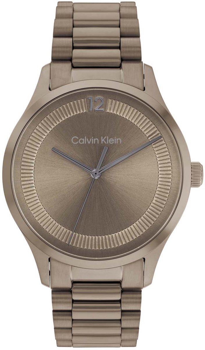 Calvin Klein CK25200228 Iconic Unisex Horloge - Mineraalglas - Staal - Groen - 40 mm breed - Quartz - Vouw-Vlindersluiting - 3 ATM (spatwater)