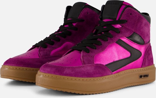 HIP hoge sneakers metallic roze Dames Maat 35 bol
