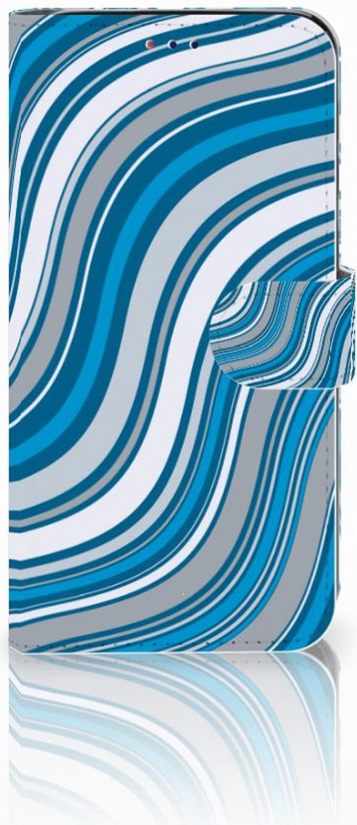 Book Case voor Samsung Galaxy A10 Telefoon Hoesje Waves Blue