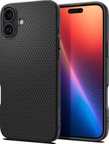 Spigen Liquid Air Hoesje Geschikt voor Apple iPhone 16 - Back Cover Flexibel TPU Zwart