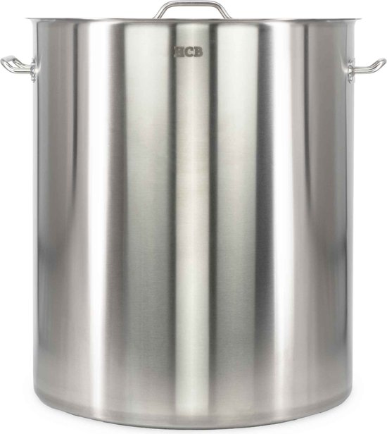 HCB® - Professionele Horeca Kookpan - Inductie - Gas - Electrisch - liter - Grote RVS / INOX pan