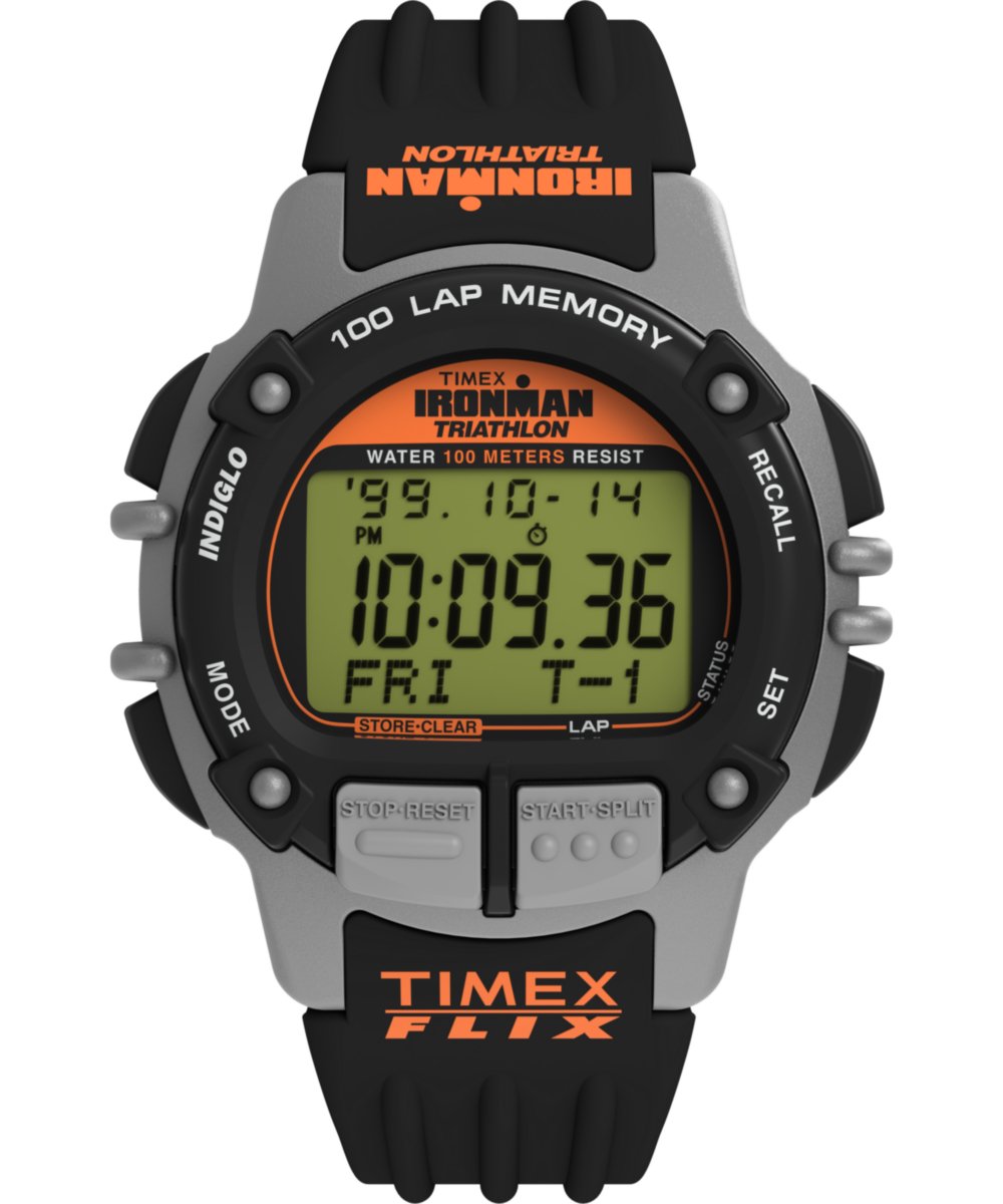 Timex Ironman Flix TW5M63200 Horloge - Kunststof - Zwart - Ø 42 mm