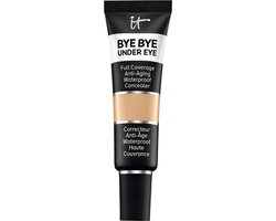 It Cosmetics Bye Bye Under Eye Concealer - 24U Gepigmenteerde Dekking - Geformuleerd met Peptiden, Collageen, Hyaluronzuur en Vitamine E - Volledig Dekkend & Anti-Aging - Medium Nude 21.5 - 12ml
