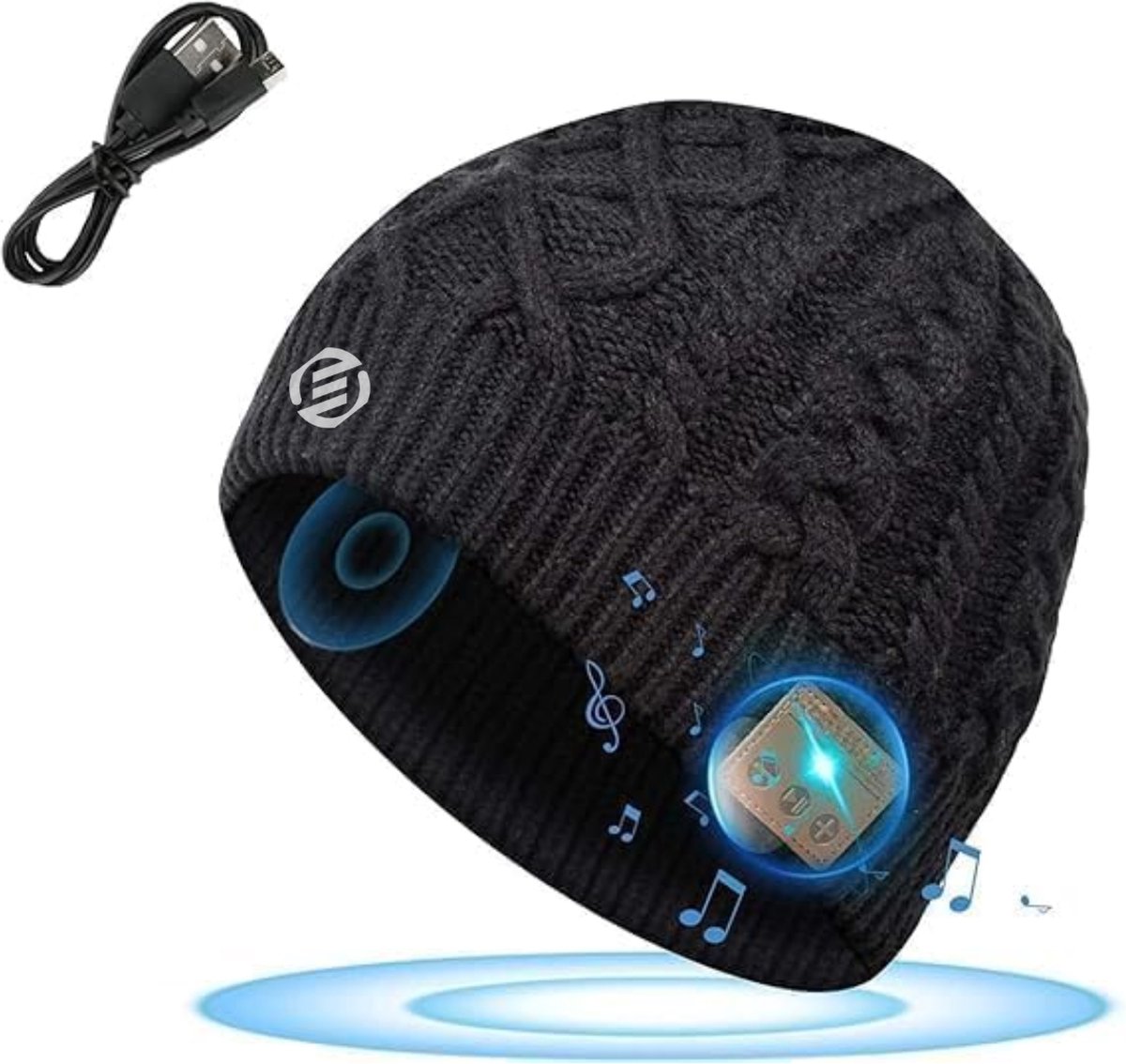 Equivera Bluetooth Muts - Muts met Bluetooth - Muziek Muts - Oplaadbaar - Meerdere Standen - Voor Muziek en Bellen