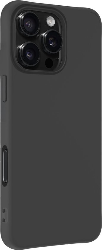 Une coque d'iPhone noire avec une découpe pour les caméras.