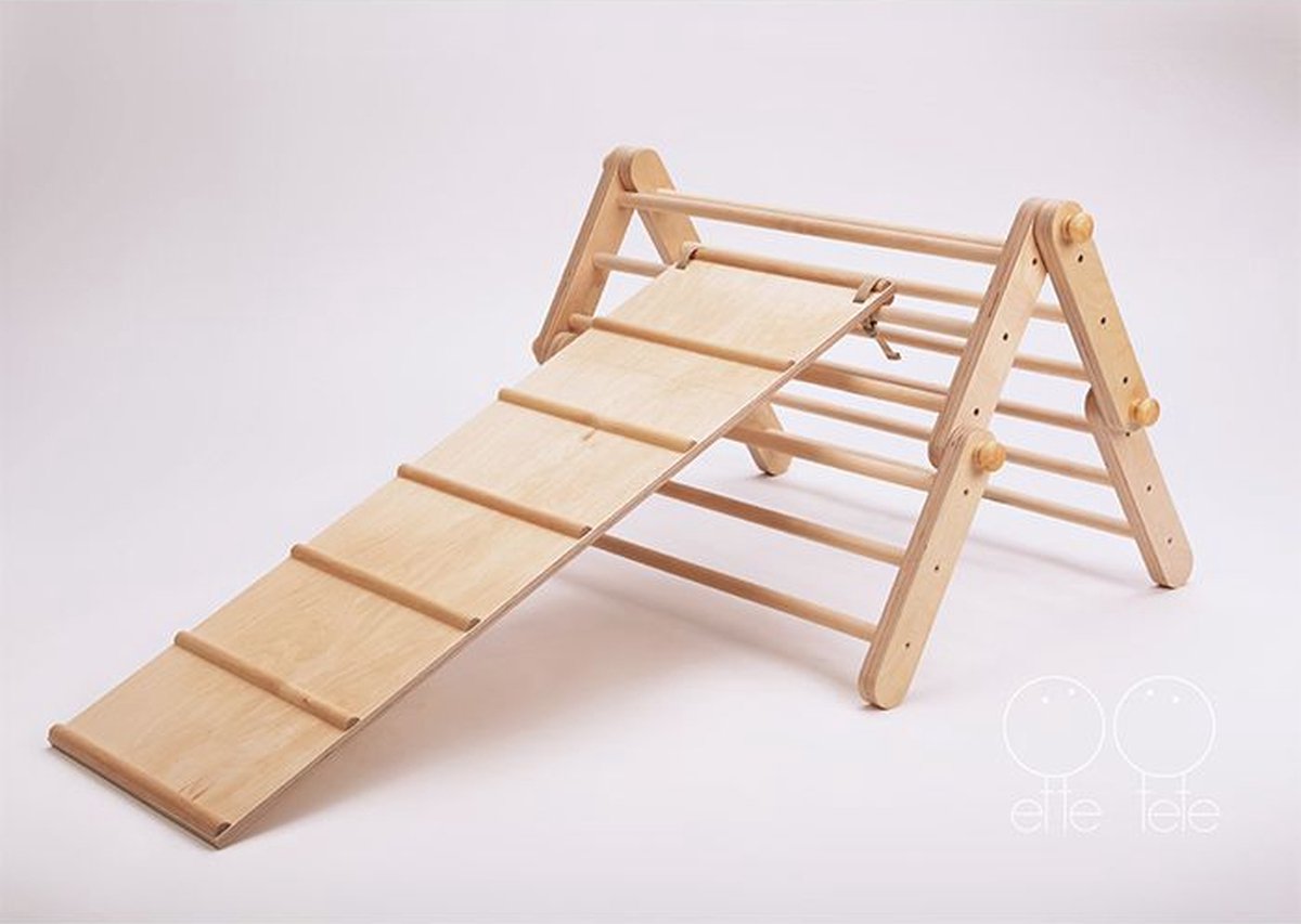 Ette Tete Houten klimrek Mopitri met glijbaan — afbeelding 6