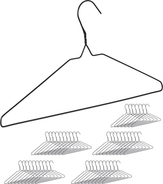 Relaxdays Parel Kleerhangers Kledinghanger Broekhanger 10 Stuks Broeklat Kralen 591102151