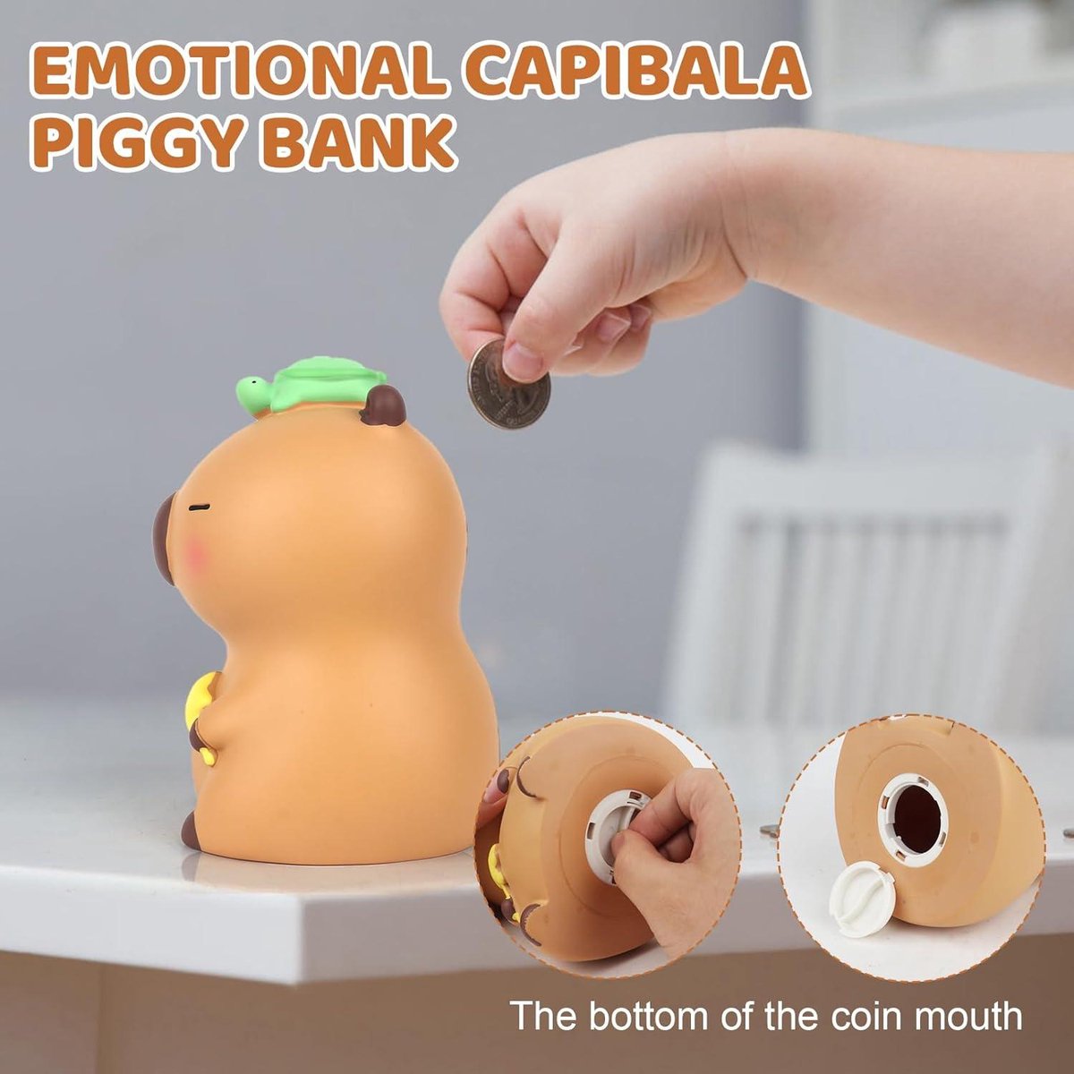 Tirelire en Céramique - GENERIC - Capybara - Jaune - Originale - Intérieur - Maison