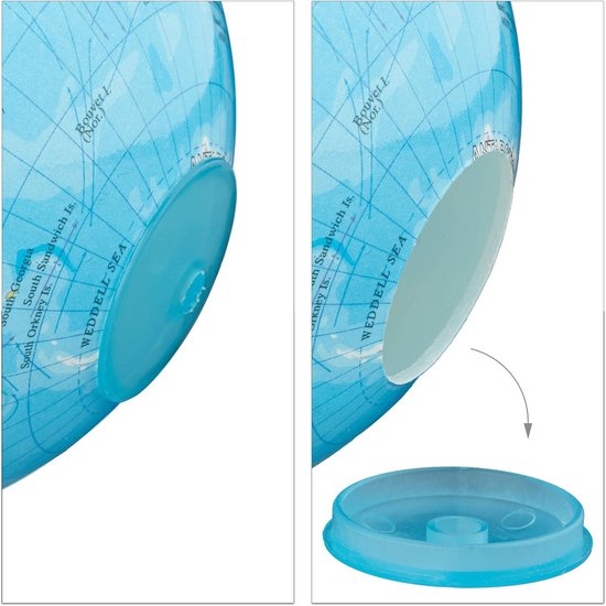 Tirelire globe Adultes rotative - voyage bleu - HBD 165 x 14 x 14 cm