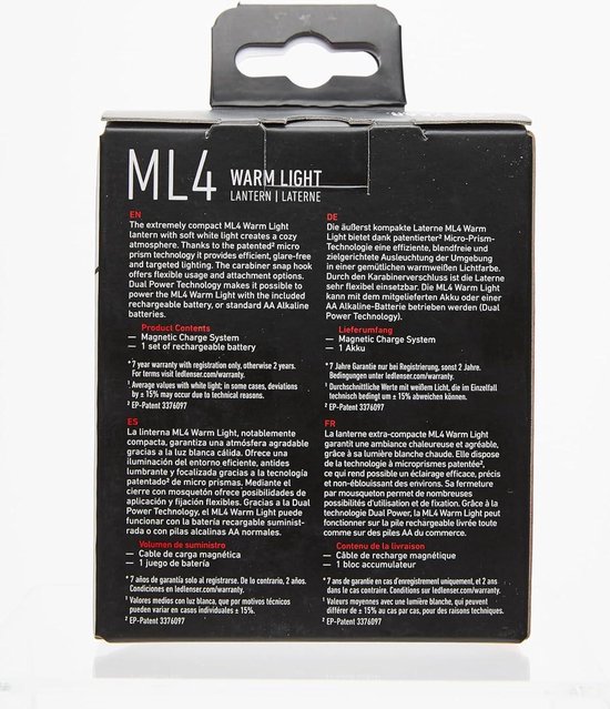 Warm Light LED-lantaarn oplaadbaar 14500 batterij - 300 lumen - verblindingsvrij - max. 40 uur - roodlicht - karabijnhaak — afbeelding 2