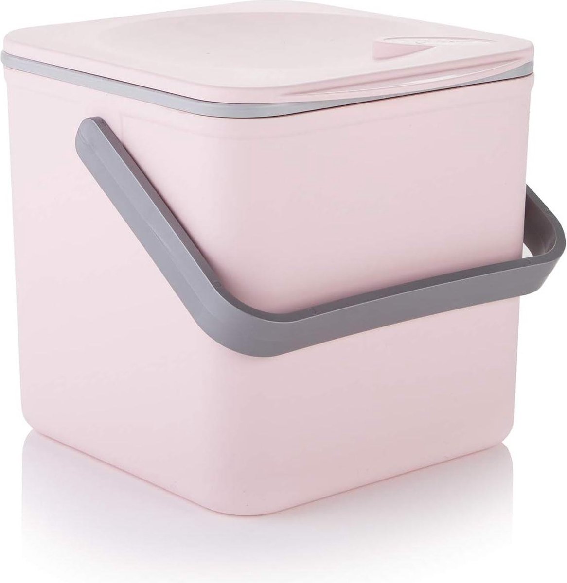 Keuken Compostbak voor Aanrecht - Voedselafval Caddy met Easy Wipe Clean Interieur - 35 L (09 gall.) - Pastel Pink