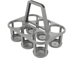 Flessendrager voor 6 flessen - Stevige kunststof (PP) - 34 x 26 x 28 cm - Easystorage Flessenmand