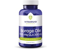 Vitakruid Borage Olie 1500 mg GLA 300 mg 60 softgels