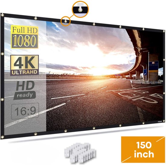 Projectiescherm 150 inch