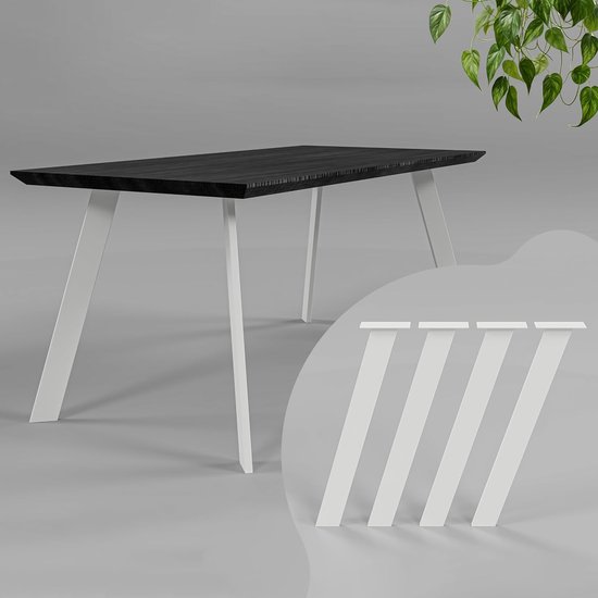 Tafelpoten Onderstel set van 2 U-design 90 x 72 cm grijs staal ML-Design