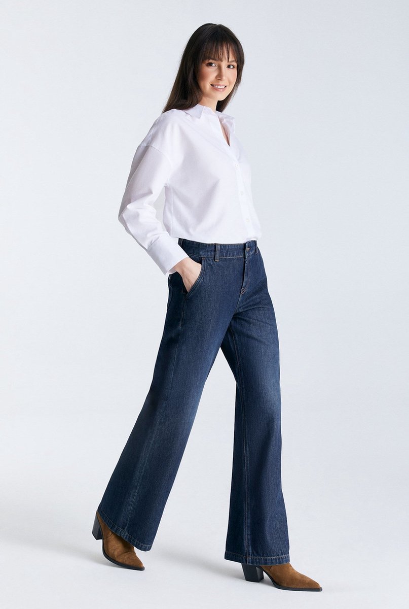 COJ - Maxine - Wide Leg Jeans - Deep Blue