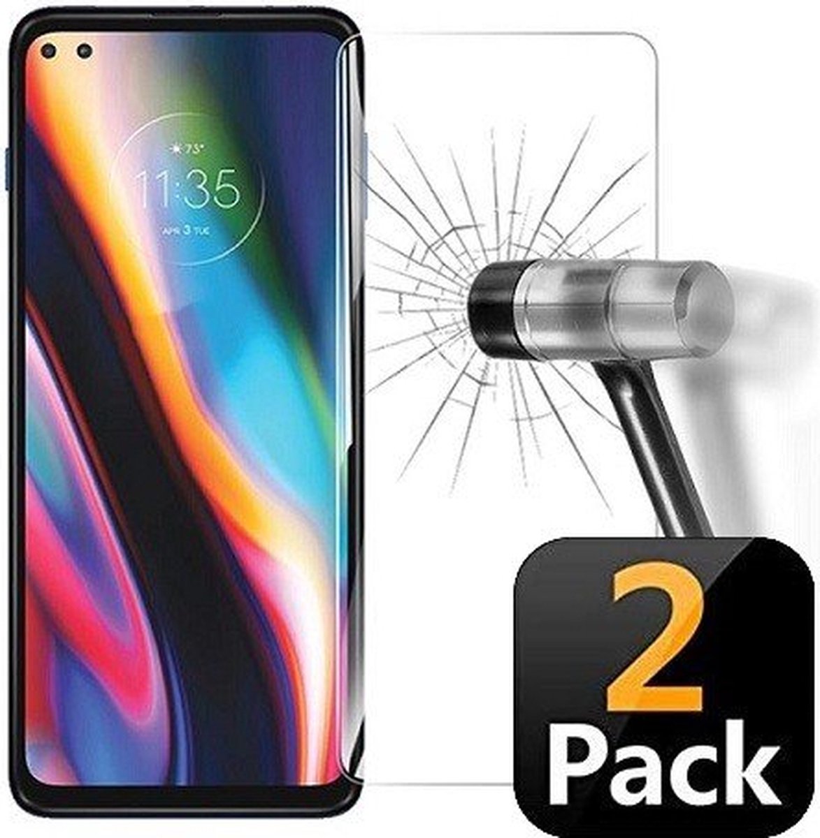 Motorola Moto G 5G Screenprotector Beschermglas 2x