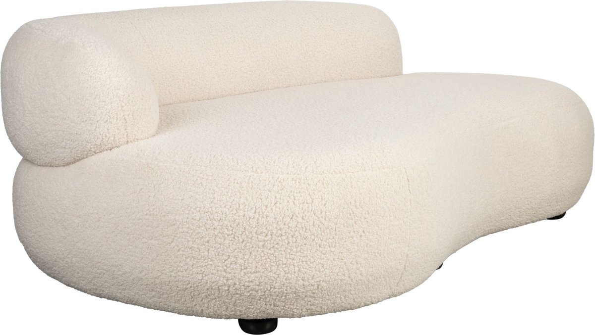 Housecraft Living Noxx Bank 2,5 zits Teddy stof Wit
