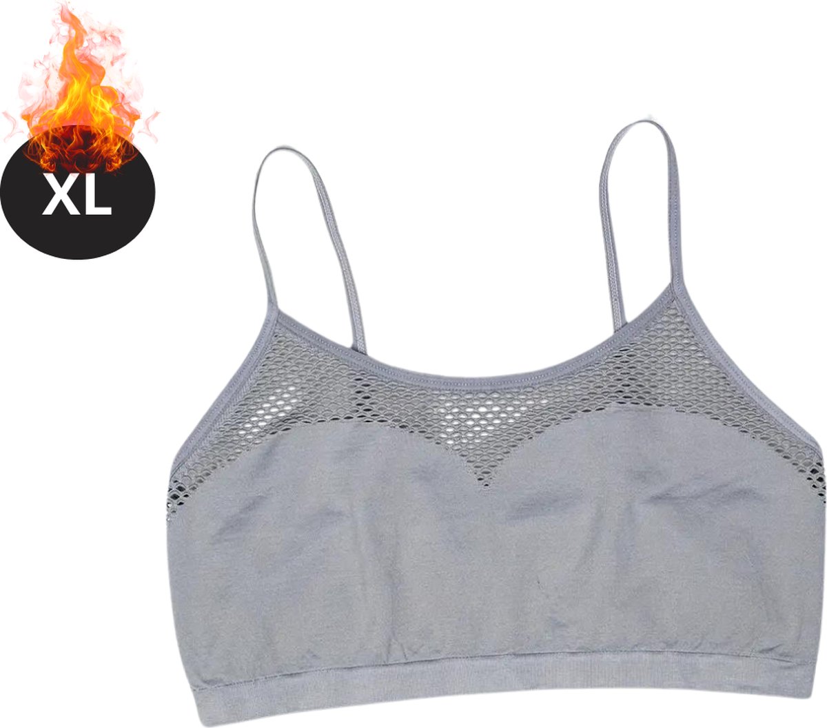 Livano BH Zonder Beugel - Zonder Bandjes - Push-up Bh's - Comfort Beha - Comfortabel - Sexy - Grijs