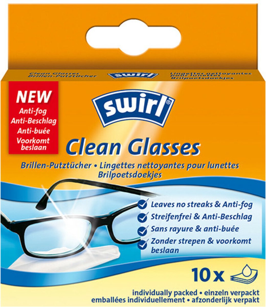 Goedkoopste Swirl Brilpoetsdoekjes - 10 x 6 stuks - Voordeelverpakking