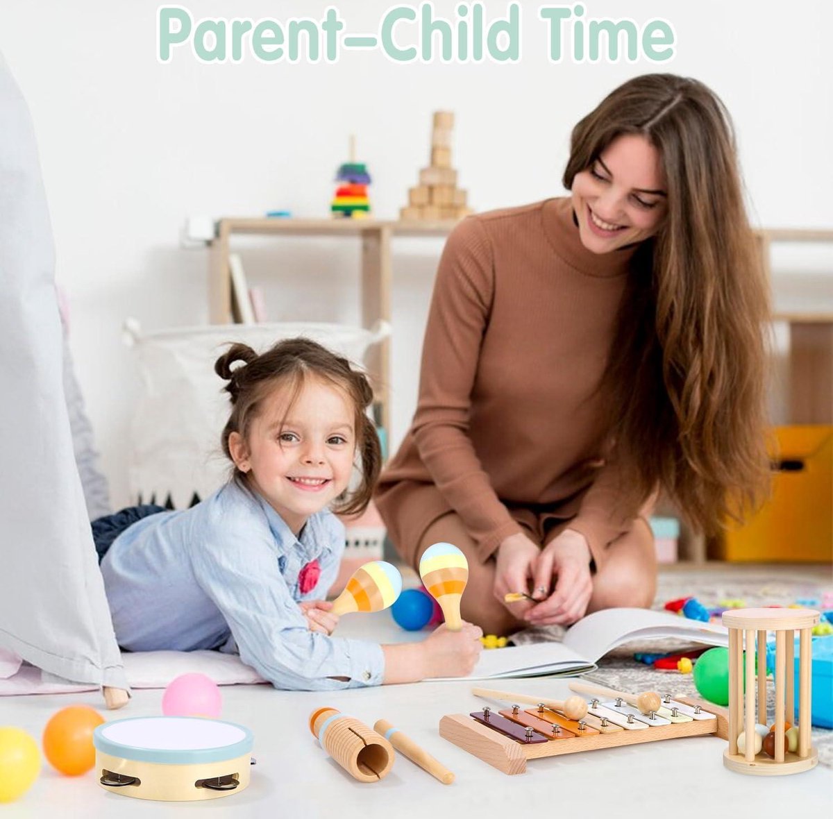 Muziekinstrumenten set voor kinderen xylofoon, fluit