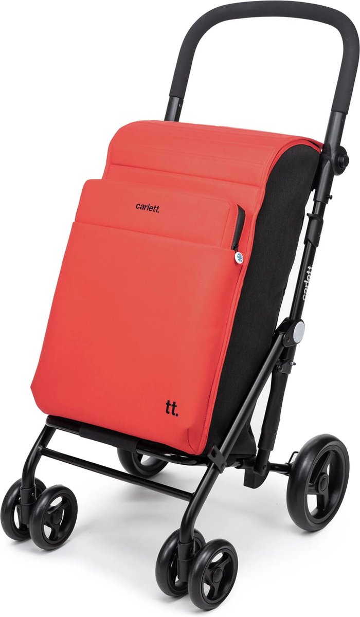 Carlett URBAN Family LETT470 Cooler Boodschappentrolley - Koelvak - 4 wielen - Opvouwbaar - 62 - Sun Rood