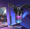 Fifine A6T microfoon met handige volumeknop en RGB verlichting.