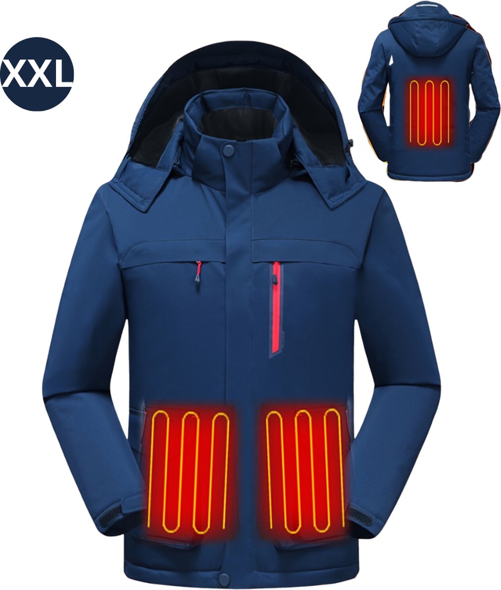 Bovista Verwarmde Jas Heating Jacket Thermo Jas Elektrische Kleding Jas Met Verwarming Extra Comfortabel Dames & Heren Blauw