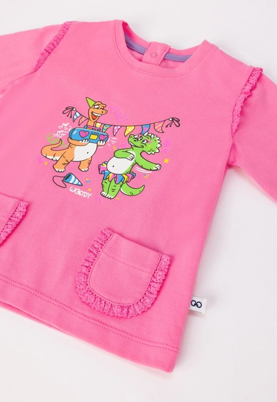 Pyjama Femme Woody Dino Danse Pants Rayures - Rose