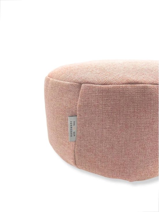 Meditatiekussen Rond - Yoga kussen - Roze - Duurzaam - 100% natuurlijk boekweitkaf— Ritsloos - Handgemaakt van MEDI — afbeelding 3